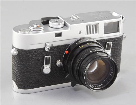 A Leica M4 Rangefinder camera and Summicron lens